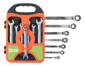 Chave Combinada Catraca Jogo De Chaves Com 7 Peças De Aço 08