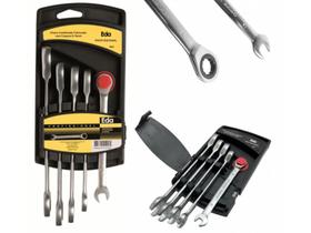 Chave combinada catracada c/ 5 pcs 8-14 mm cabeça fixa eda 9nx 014162