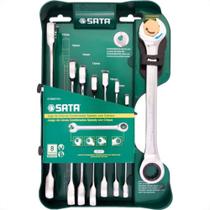 Chave Combinada Catracada Sata Speedy 08 Pecas 8-19Mm St08007Asj Chave Combinada Catracada Sata Speedy 08 Pecas 8-19Mm St08007Asj