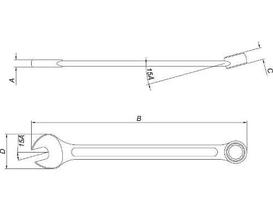 Chave Combinada Estrela Boca 23mm Top Tramontina 41128123