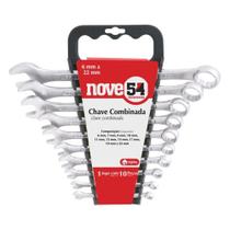 Chave Combinada Jogo 10 Peças (06-22mm) Bandeja Nove54