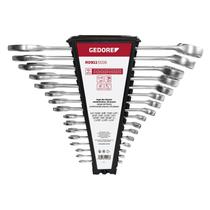 Chave Combinada Jogo de 1/4 à 1.1/4 POL com 16 Peças R09115016 GEDORE RED Chave Combinada Jogo de 1/4 à 1.1/4 POL com 16 Peças R09115016 GEDORE RED