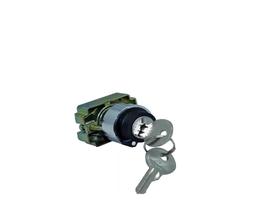 CHAVE COMUT./SELETORA METAL. - FURO Ø 22,5mm - LAY5-BG6 - (COM CHAVE) - 2 POS. C/RETORNO CENTRO - (0-1)