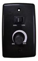 Chave Controle 4x2 Ventilador de Parede Oscilante Dimmer Interno Bivolt Preto (11775)