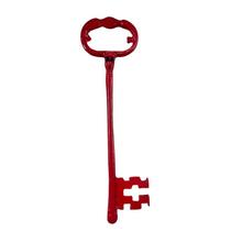 Chave Crânio Vermelha Strass Skull Key 19 Cm Metal Proteção