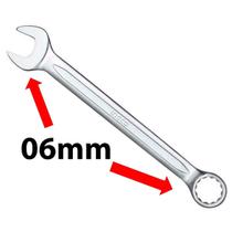 Chave de Boca Combinada de 06mm Em Aço Inox Ingco HCSPA061 Chave de Boca Combinada de 06mm Em Aço Inox Ingco HCSPA061