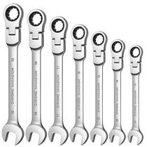 Chave De Catraca Com Cabeça Flexível E Giratória, Ferramenta Manual Métrica Para Reparos Automotivos