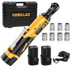 Chave De Catraca Elétrica Sem Fio 3/8 2 Baterias 180nm Com Soquetes E Maleta Gch-180