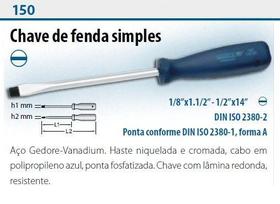 Chave de Fenda 012-3/16x05 4x125 150/07 Gedore