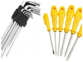 CHAVE DE FENDA Chave Philips KIT JOGO CHAVE ALLEN 9PÇS LONGA