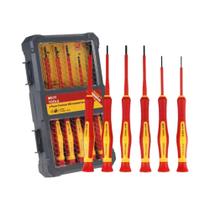 Chave De Fenda De Precisão Isolada 1000V 6 Em 1 Com Pontas Magnéticas Phillips E Fenda Para
