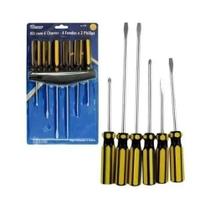 Chave De Fenda E Philips jogo com 6 Peças Western resistente, manuseio simples para servicos gerais, perfeito para o dia a dia