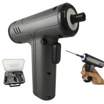 Chave de Fenda Eletrica 29 Bits Parafusadeira Furadeira Maleta Broca Construçao Obra Reforma Sem Fio Bateria Recarregavel Luz de Led Loja Trabalho Res