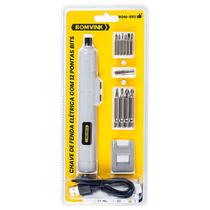 Chave De Fenda Elétrica Com 11 Pontas Bits BOM9911 Chave De Fenda Elétrica Com 11 Pontas Bits BOM9911