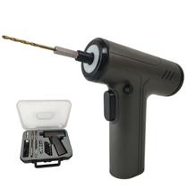 Chave de Fenda Eletrica Furadeira Parafusadeira 29 Bits Maleta Broca Construçao Obra Reforma Bateria Recarregavel Luz de Led Trabalho Residencia Ferra