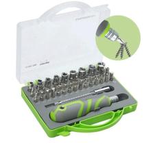 Chave de Fenda Kit Ferramentas 41 em 1 Retrátil Magnético Profissional Reparo Maleta Portátil Prático Multifuncional Telescópica 39 Tipos de Bits