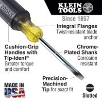 Chave de fenda Klein Tools 605-4 Cabinet Tip 1/4" x 4" (pacote com 2)