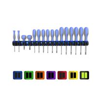 Chave de fenda magnética e organizador de trilhos Olsa Tools Blue Chave de fenda magnética e organizador de trilhos Olsa Tools Blue