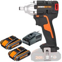 Chave de Impacto 1/2 POL 20V + Bateria 20V 2Ah e Carregador Bivolt WX272.9 WORX