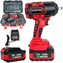 Chave de Impacto 1/2 POL 21V com 2 Baterias Carregador Bivolt SGT-7503A SIGMA Chave de Impacto 1/2 POL 21V com 2 Baterias Carregador Bivolt SGT-7503A SIGMA