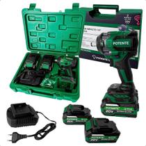 Chave De Impacto 2 Bateria Litio 20V 1/2" 89kg Brushless - POTENTE BRASIL