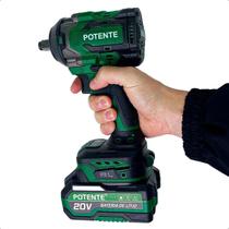 Chave De Impacto 20V 1/2" 2 Baterias Brushless 89kg Maleta - POTENTE BRASIL - POTENTE BRASIL