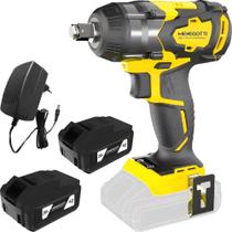 Chave de Impacto 20V 1/2 POL + 2 Baterias 4Ah ION + 1 Carregador de Bateria MENEGOTTI Chave de Impacto 20V 1/2 POL + 2 Baterias 4Ah ION + 1 Carregador de Bateria MENEGOTTI