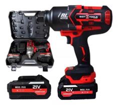 Chave De Impacto 21v 3/4 Pol C/ 2 Baterias 4000mah Sgt-7510
