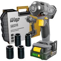 Chave de Impacto 21v 350Nm Encaixe Quadrado Velocidade Variável 3 Leds Wap