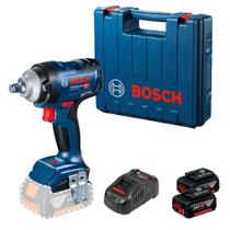 Chave de impacto a bateria 18V encaixe 1/2" Brushless com 2 baterias - GDS 18V-400 - Bosch