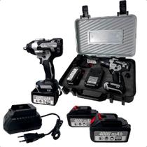 Chave de Impacto Bateria 1.2 700Nm Brushless 2 Baterias 21V 4Ah com Maleta Alto Torque Profissional Automotiva Parafusadeira Impacto