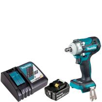 Chave De Impacto Bateria 18v Makita 1/2 Dtw300 + Carregador Rápido Chave De Impacto Bateria 18v Makita 1/2 Dtw300 + Carregador Rápido