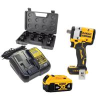 Chave De Impacto Bateria 20v 4ah Dewalt 1/2 Dcf922 + Soquete