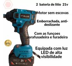 Chave De Impacto Bateria 38V Brushless Profissional Nakasaki