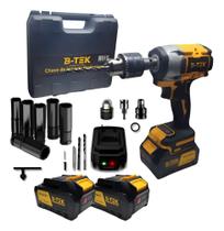 Chave de impacto btek parafusadeira 2 baterias 48v dz-51