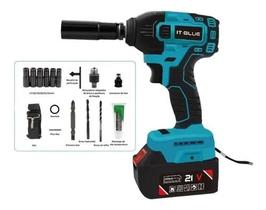 Chave De Impacto C/ 02 Baterias 21v Íon-lítio Profissional