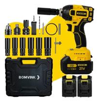 Chave De Impacto Com 02 Baterias 21V Íon-Lítio Profissional Chave De Impacto Com 02 Baterias 21V Íon-Lítio Profissional