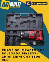 Chave de impacto de 1 polegada pinless Chiaperini CH I3500 RED Chave de impacto de 1 polegada pinless Chiaperini CH I3500 RED