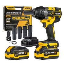 Chave De Impacto Digital 500nm 21v C/ 02 Bat 4.0 Ah Com Maleta FST008