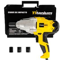 Chave de impacto encaixe 1/2" 900W com 4 soquetes e maleta - 07644 - Titanium