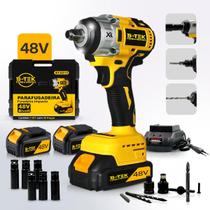 Chave De Impacto Furadeira Profissional Com 2 Baterias 10000mAh Parafusadeira Original