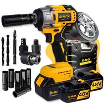 Chave De Impacto Furadeira Profissional Com 2 Baterias 10000mAh Parafusadeira Original