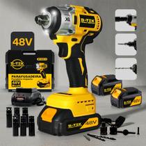 Chave De Impacto Furadeira Profissional Com 2 Baterias 48v Parafusadeira Original