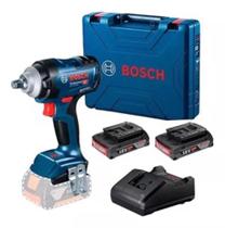 Chave de impacto gds 18v-400 brushless + kit bat 2ah bosch