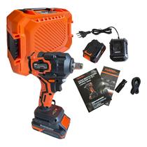 Chave de Impacto Harden s/ Fio c/ Motor Brushless Encaixe de 1/2 c/ 2 Baterias 20v e Carregador Bivolt