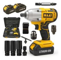 Chave De Impacto Maat 48v Brushless 800nm Sem Fio Amarelo 50 60hz Chave De Impacto Maat 48v Brushless 800nm Sem Fio Amarelo 50 60hz