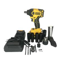 Chave de Impacto Parafusadeira Furadeira Profissional 2 Baterias 4000mAh de Lítio 21V Recarregável Bivolt Torque 210 320 Nm Chave de Impacto Parafusadeira Furadeira Profissional 2 Baterias 4000mAh de Lítio 21V Recarregável Bivolt Torque 210 320 Nm