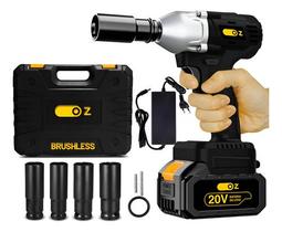 Chave De Impacto Parafusadeira Motor Brushless 20v 4000mah Com Maleta Soquetes Impacto Profissional Chave De Impacto Parafusadeira Motor Brushless 20v 4000mah Com Maleta Soquetes Impacto Profissional