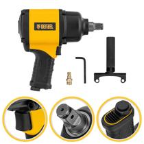 Chave de Impacto Pneumática 34 Denzel IW1600 1600Nm Profissional Ar Comprimido Oficina Mecanico