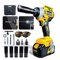 Chave De Impacto Pneumática Parafusadeira Profissional Com 2 Bateria Maleta 48V 4000mAh Bivolt 